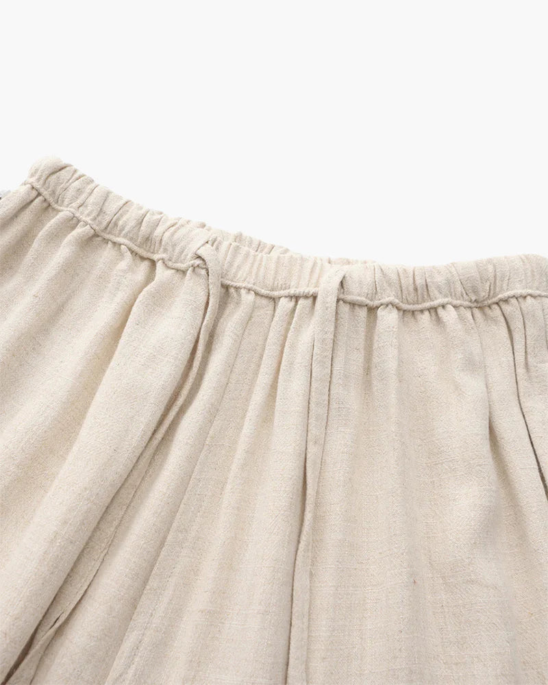 Monaco Linen Trousers – Sandstone Beige