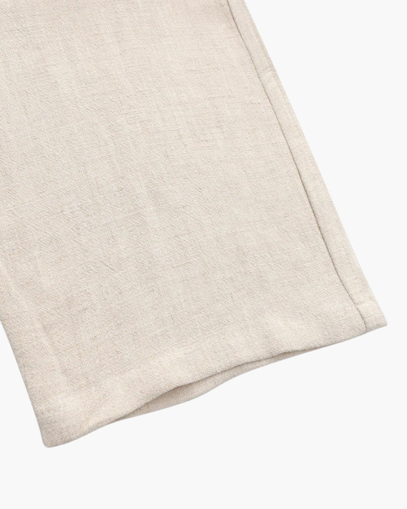 Monaco Linen Trousers – Sandstone Beige