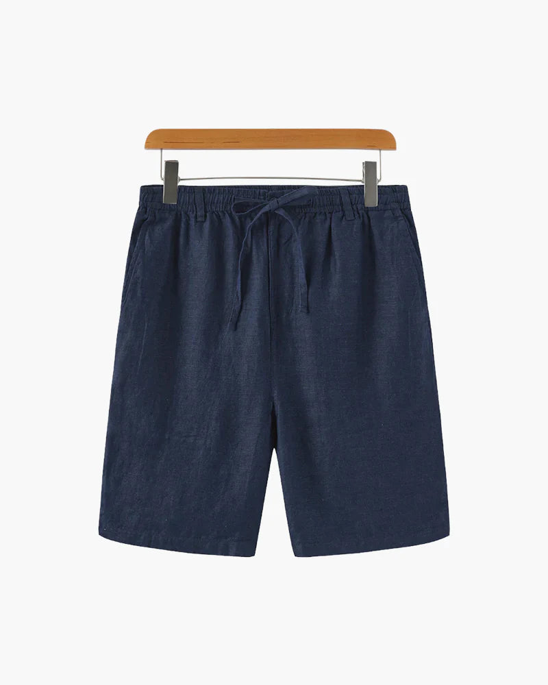 The Riviera Linen Short - Effortless Elegance in Midnight Blue