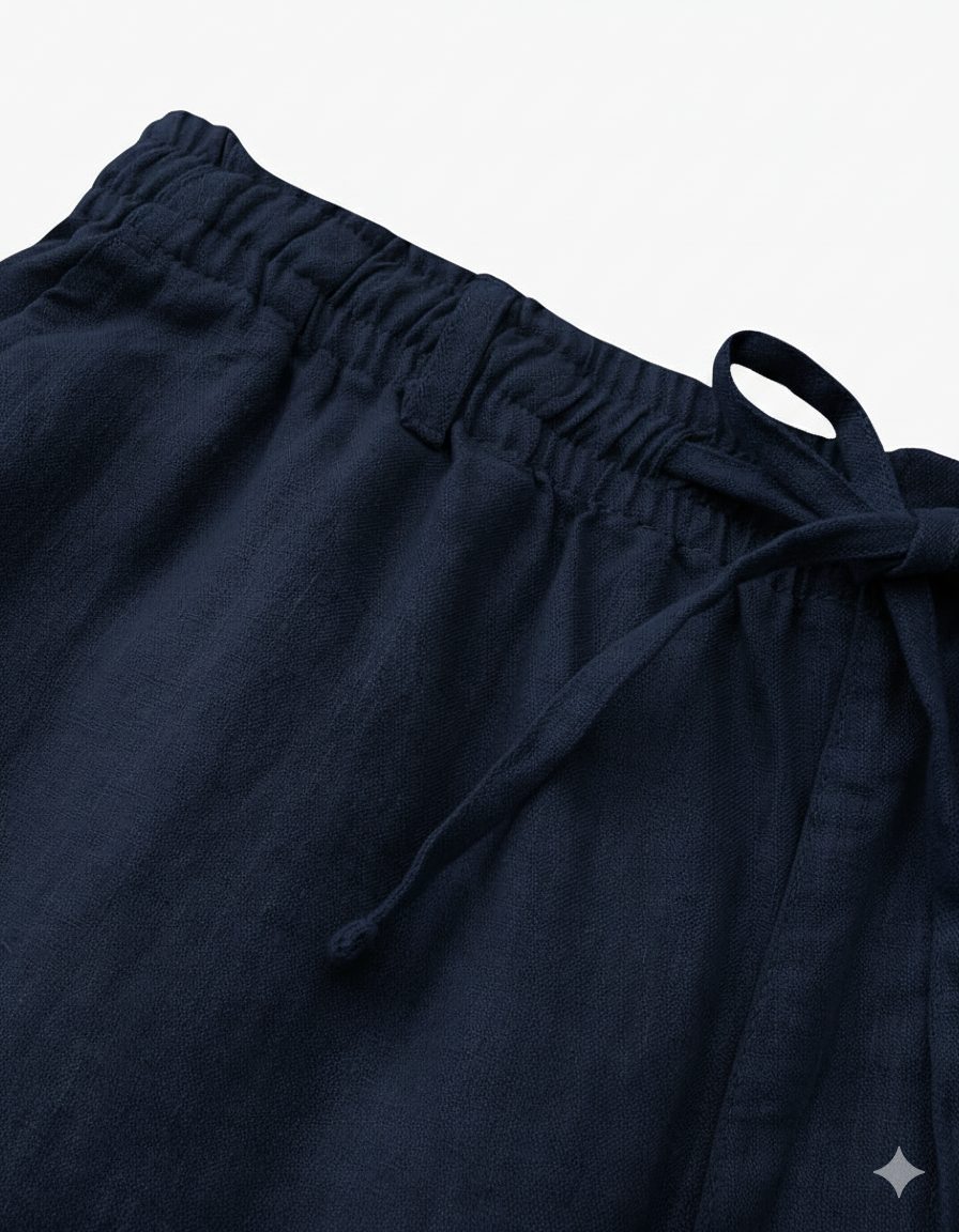 The Riviera Linen Short - Effortless Elegance in Midnight Blue