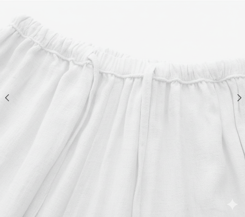 Valbonne Linen Trousers – Ivory White