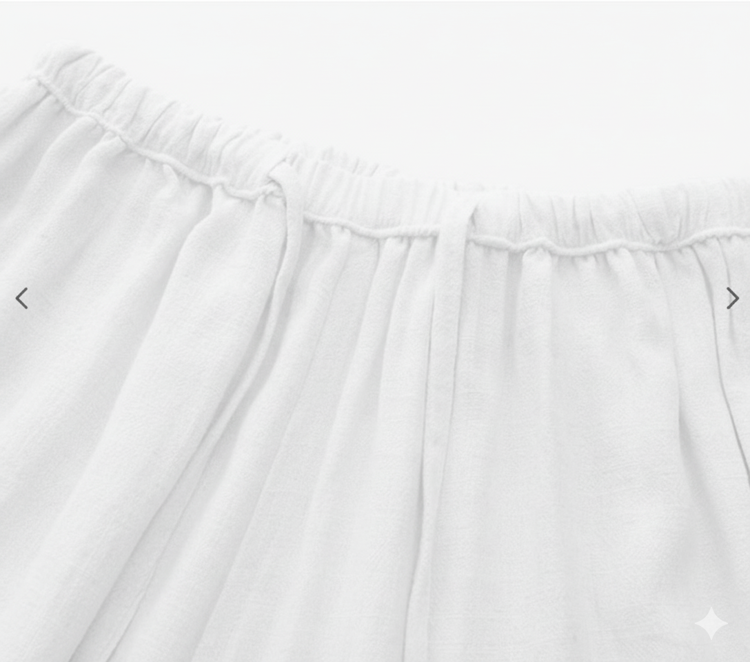 Valbonne Linen Trousers – Ivory White
