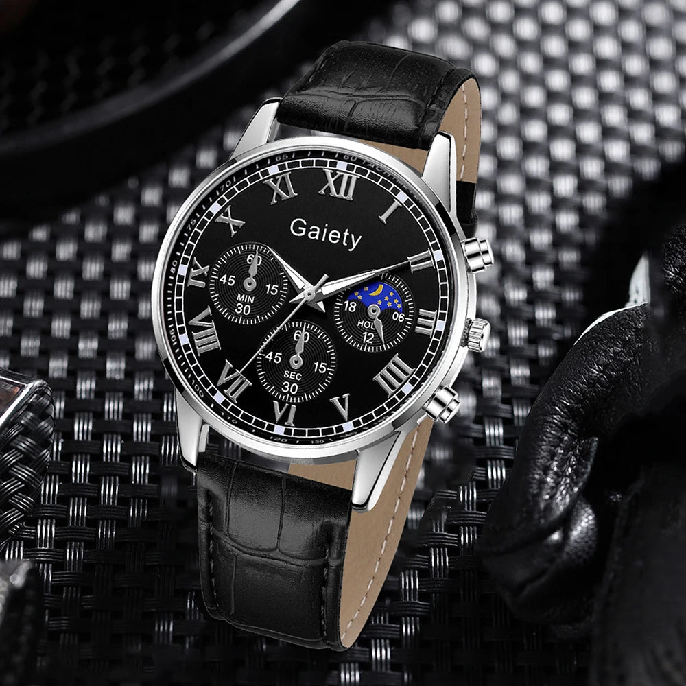 Classic Chronograph Moonphase Watch — Refined Depth, Vintage Character
