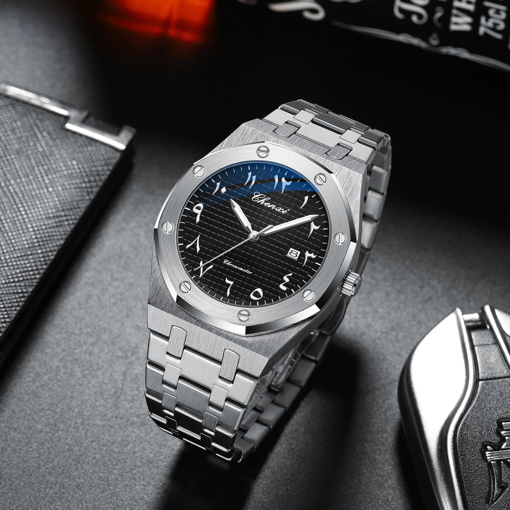 Arabic Numeral Dial Watch — Refined Style with Cultural Elegance