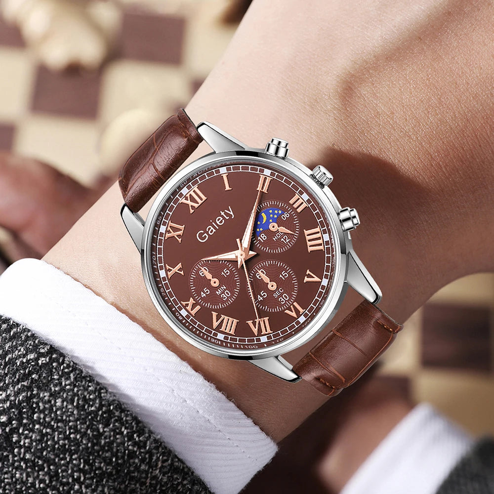 Classic Chronograph Moonphase Watch — Refined Depth, Vintage Character