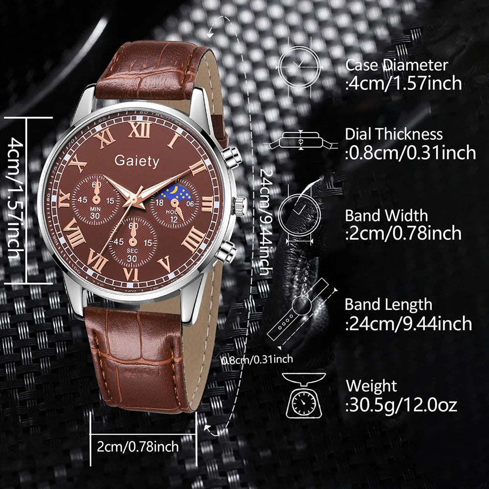 Classic Chronograph Moonphase Watch — Refined Depth, Vintage Character