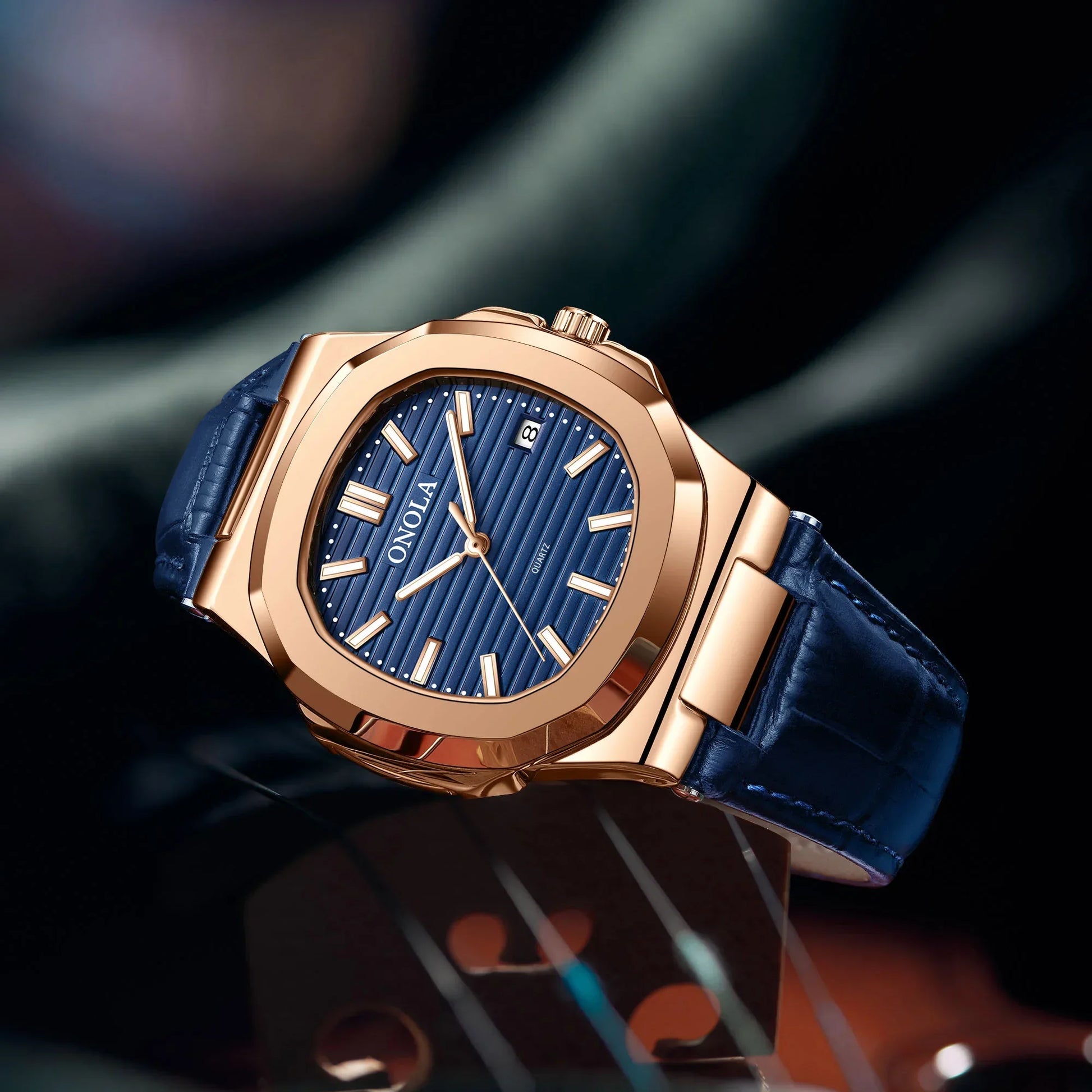 Leather Luxury Quartz Watch — Understated Sophistication in Motion