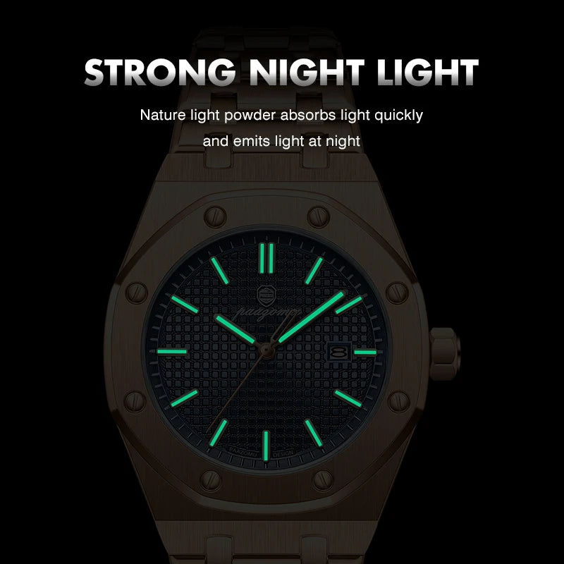 Luxury Steel Watch with Textured Dial — Timeless Style in Every Shade
