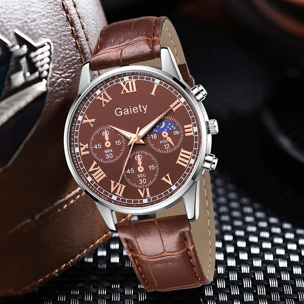 Classic Chronograph Moonphase Watch — Refined Depth, Vintage Character