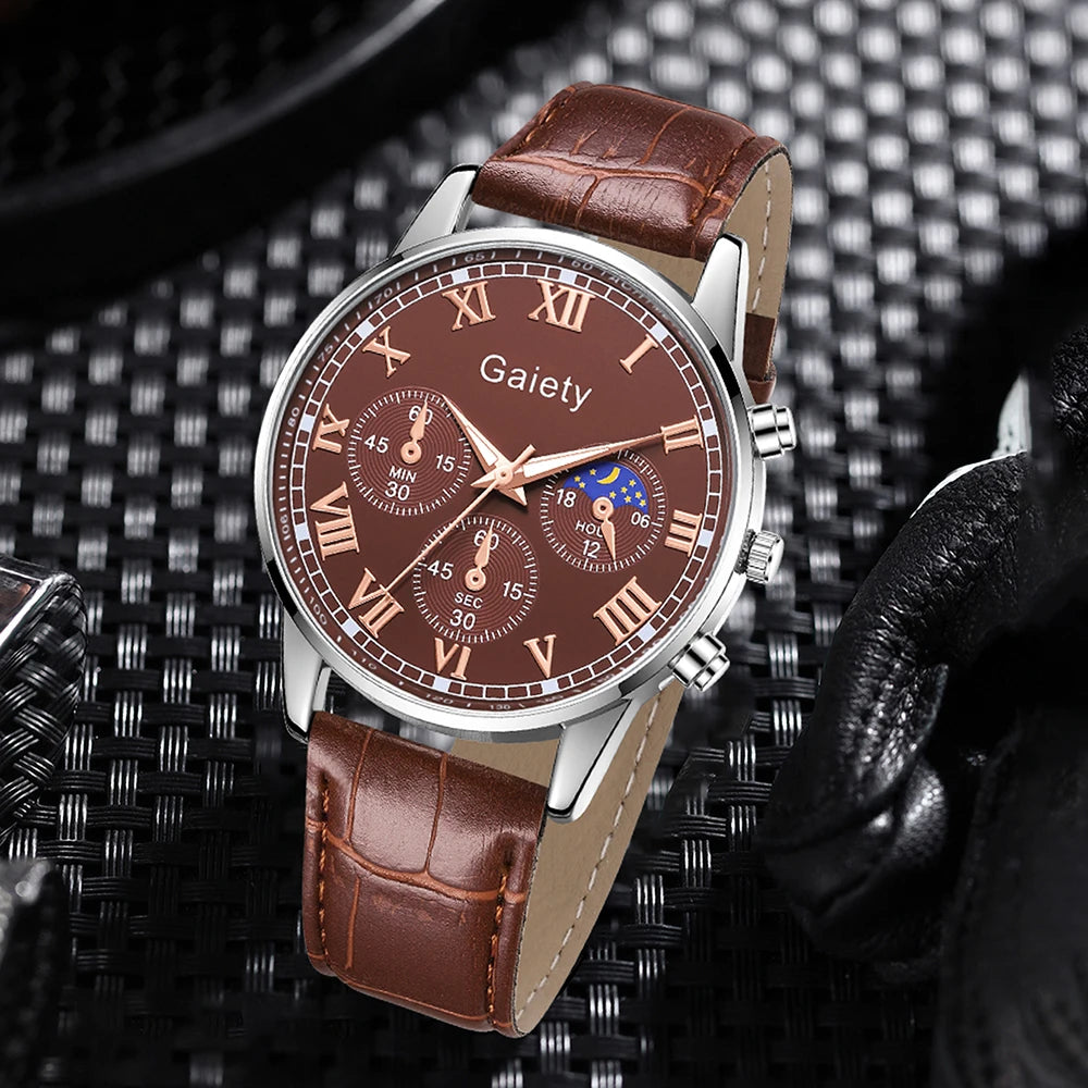 Classic Chronograph Moonphase Watch — Refined Depth, Vintage Character
